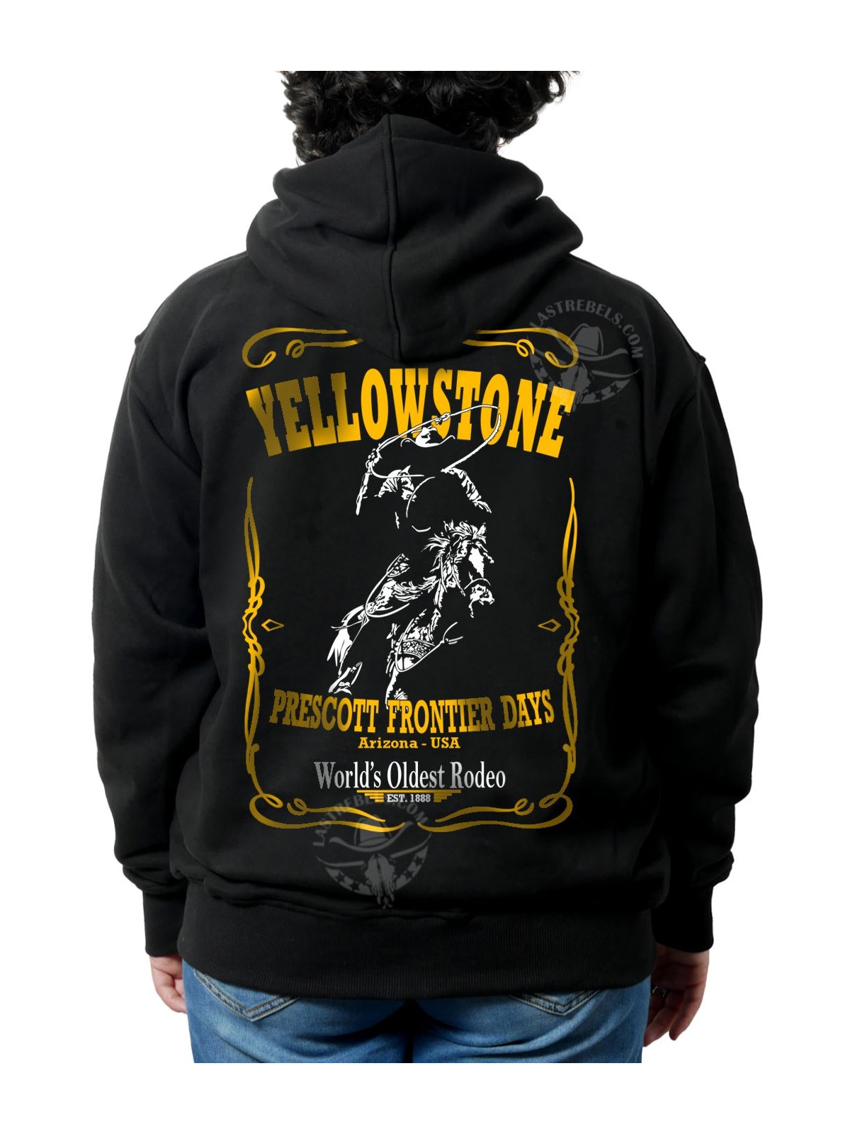 Sweat danse country femme – LAST REBELS Yellowstone & Rodéo Prescott - Impression dos