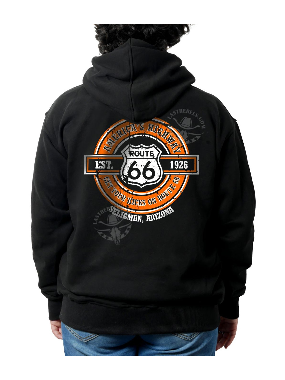 Sweat danse country femme – LAST REBELS Route 66 American Highway - Impression dos