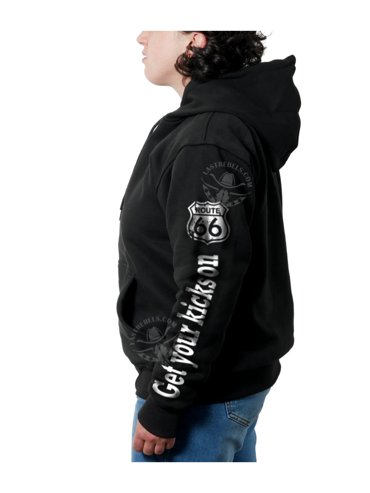 Sweat danse country femme – LAST REBELS Route 66 American Highway - Manche gauche