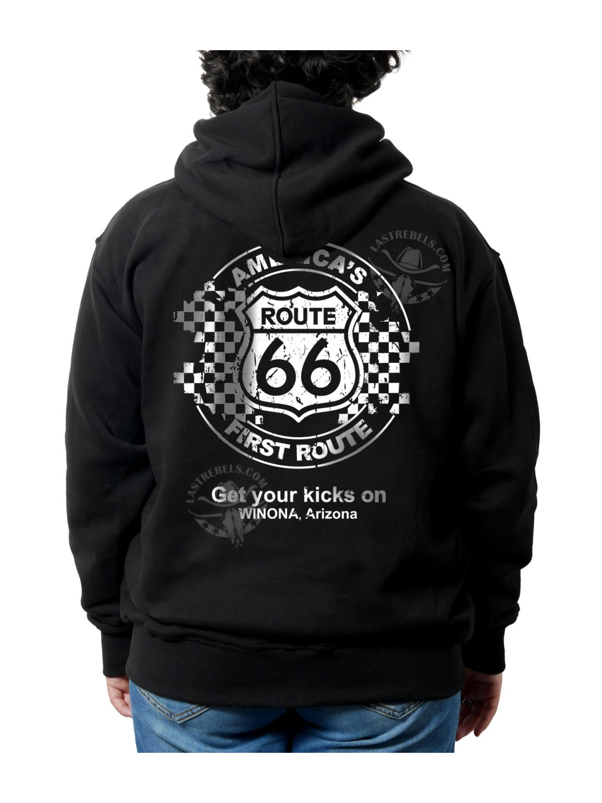 Sweat danse country femme – LAST REBELS Route 66 First Route - Impression dos