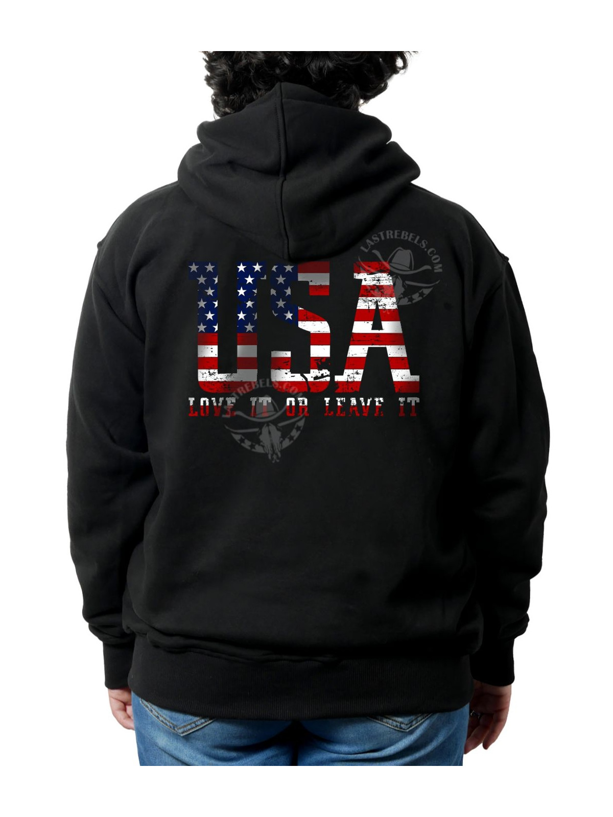 Sweat capuche zippé femme USA – LAST REBELS Danse Country - Impression dos