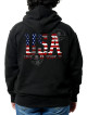 Sweat capuche zippé femme USA – LAST REBELS Danse Country - Impression dos Sweat capuche zippé femme USA – LAST REBELS Danse Country - Impression dos