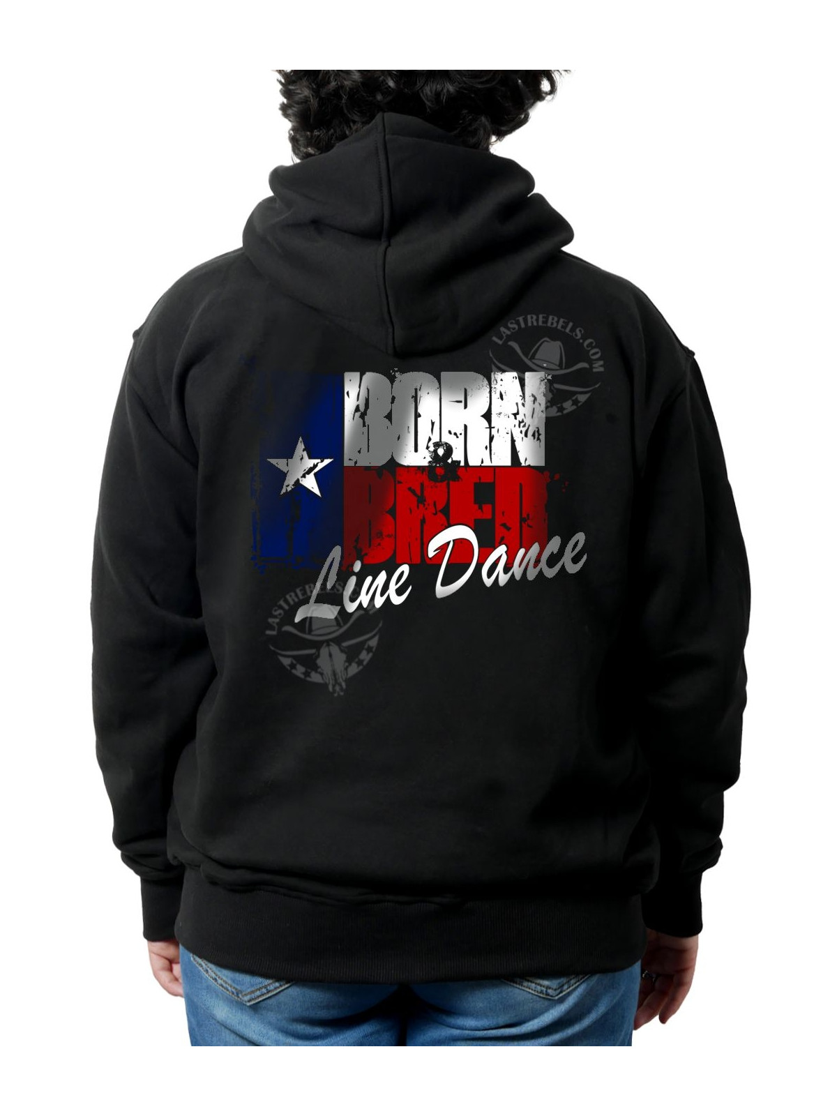 Sweat capuche zippé femme Texas – LAST REBELS Danse Country - Impression dos