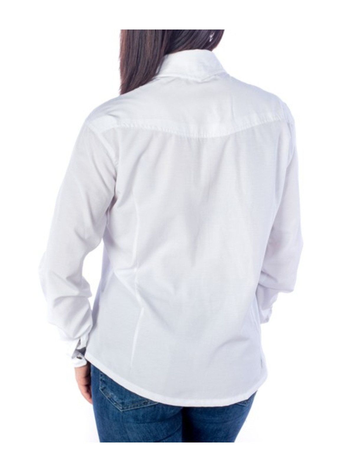 Chemise country western femme - blanche - dos