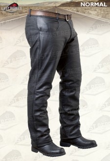 Pantalon cuir buffle noir coupe jeans 