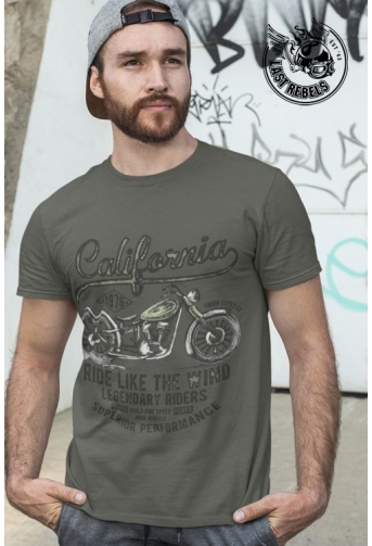 T-shirt Vintage kaki California Ride