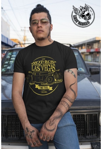 TSHN 1011 // T-shirt Hot Rod noir Last Vegas